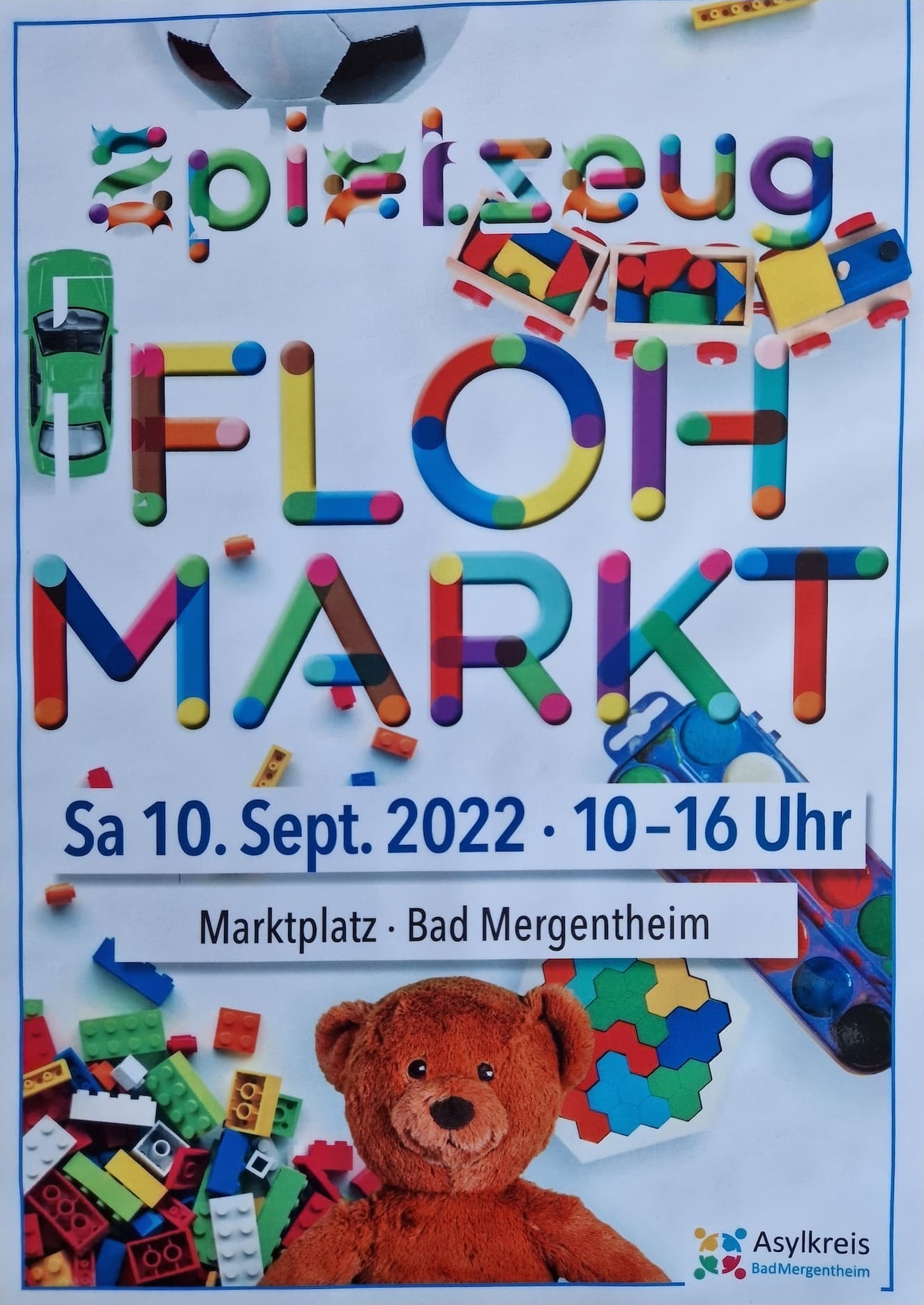 Plakat zum Spielzeug-Flohmarkt